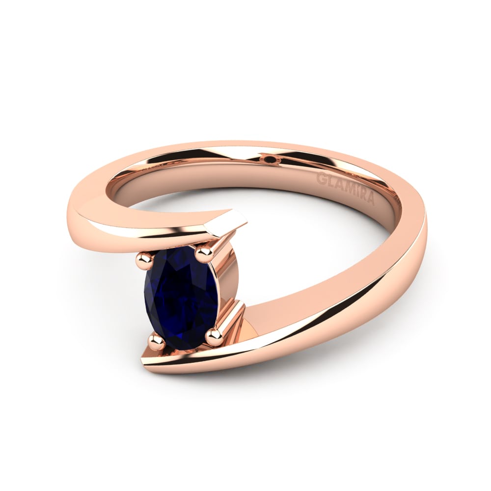 Safiro (Creado en Laboratorio) Anillo de compromiso Bernice