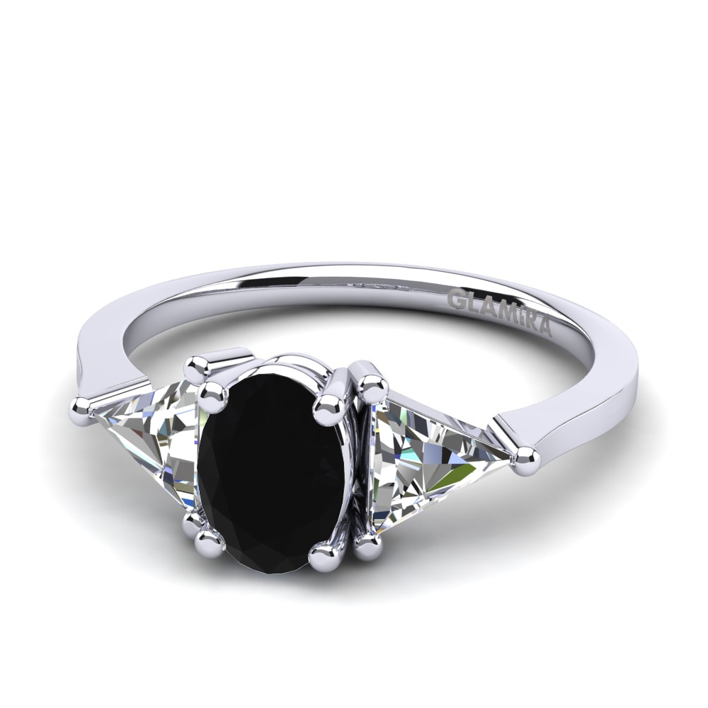 Black Onyx Engagement Ring Berthe