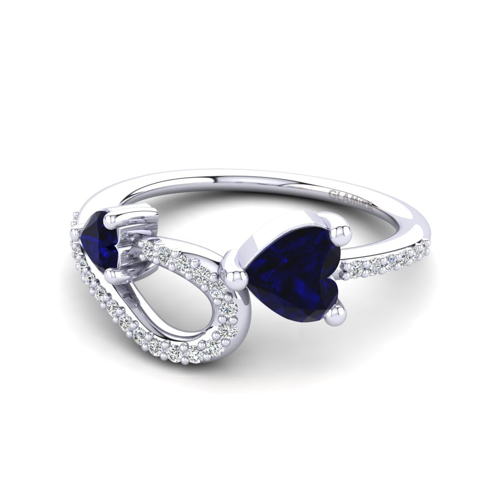 Circonita Azul Oscuro Anillo Bojana