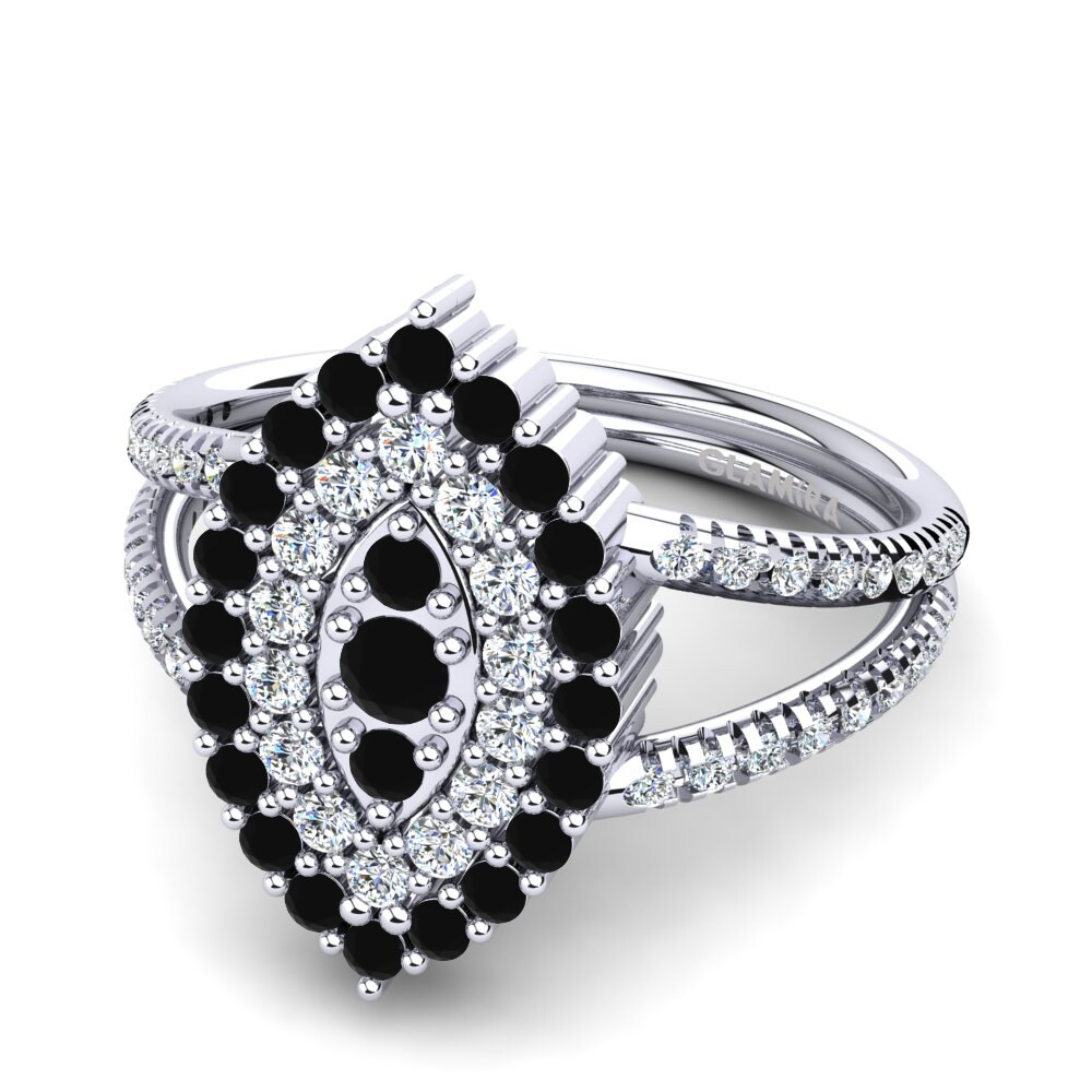 Schwarzer Diamant Ring Caresse