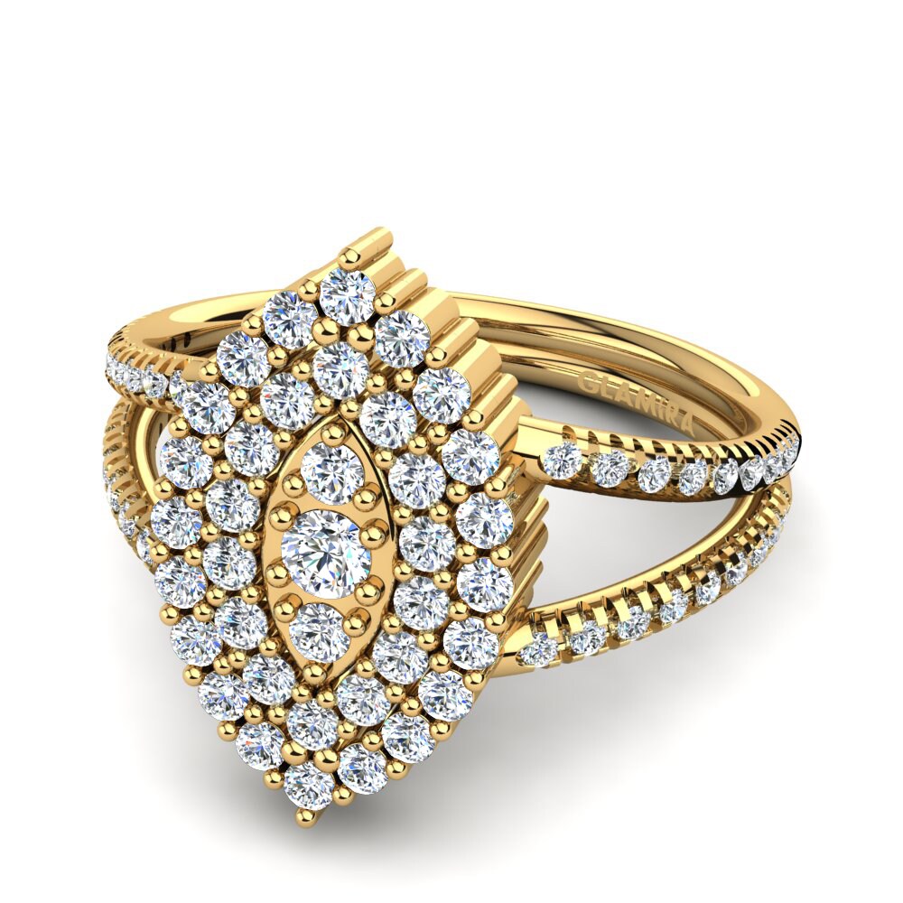 Zafiro blanco Anillo Caresse