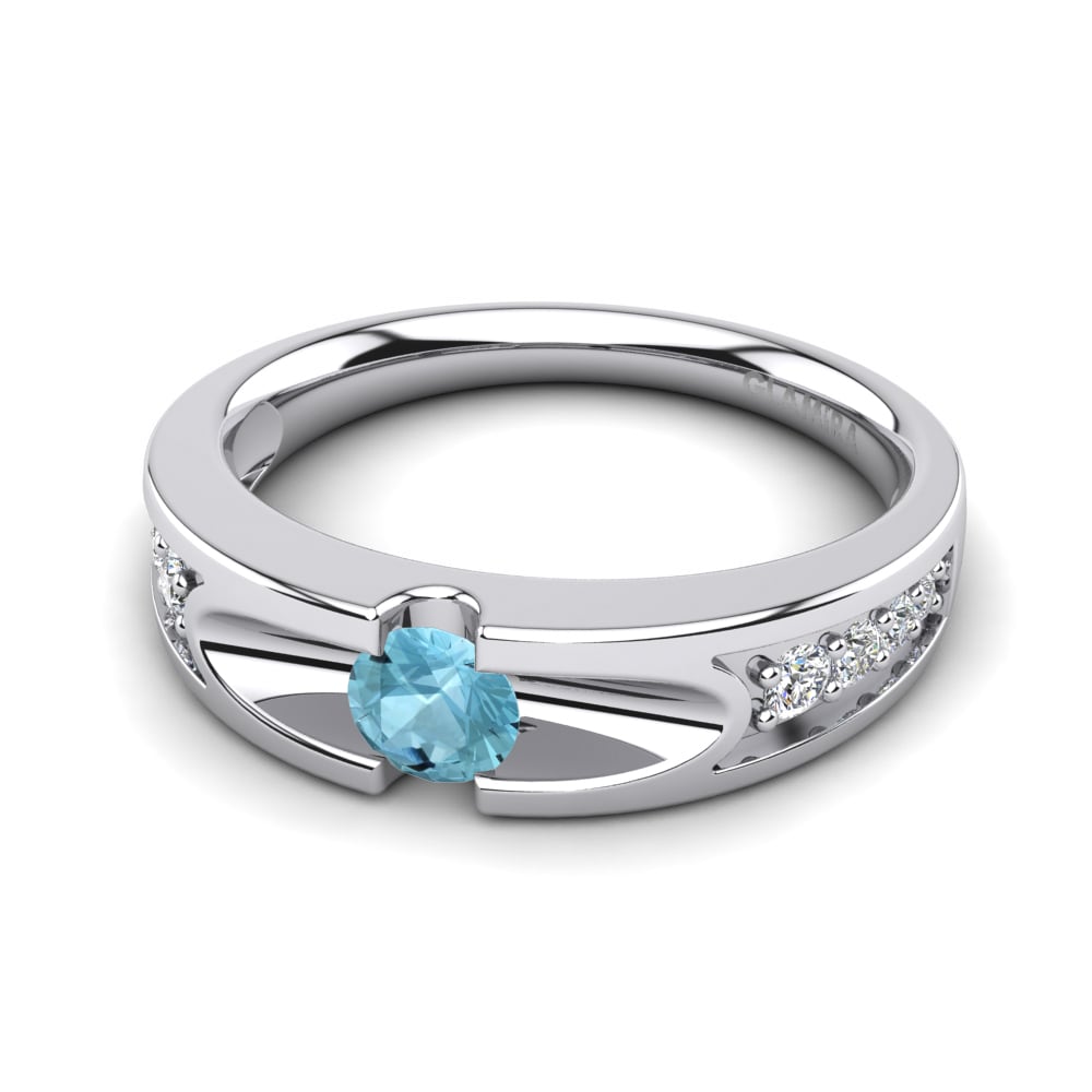 Aguamarina Anillo de compromiso Clarinda