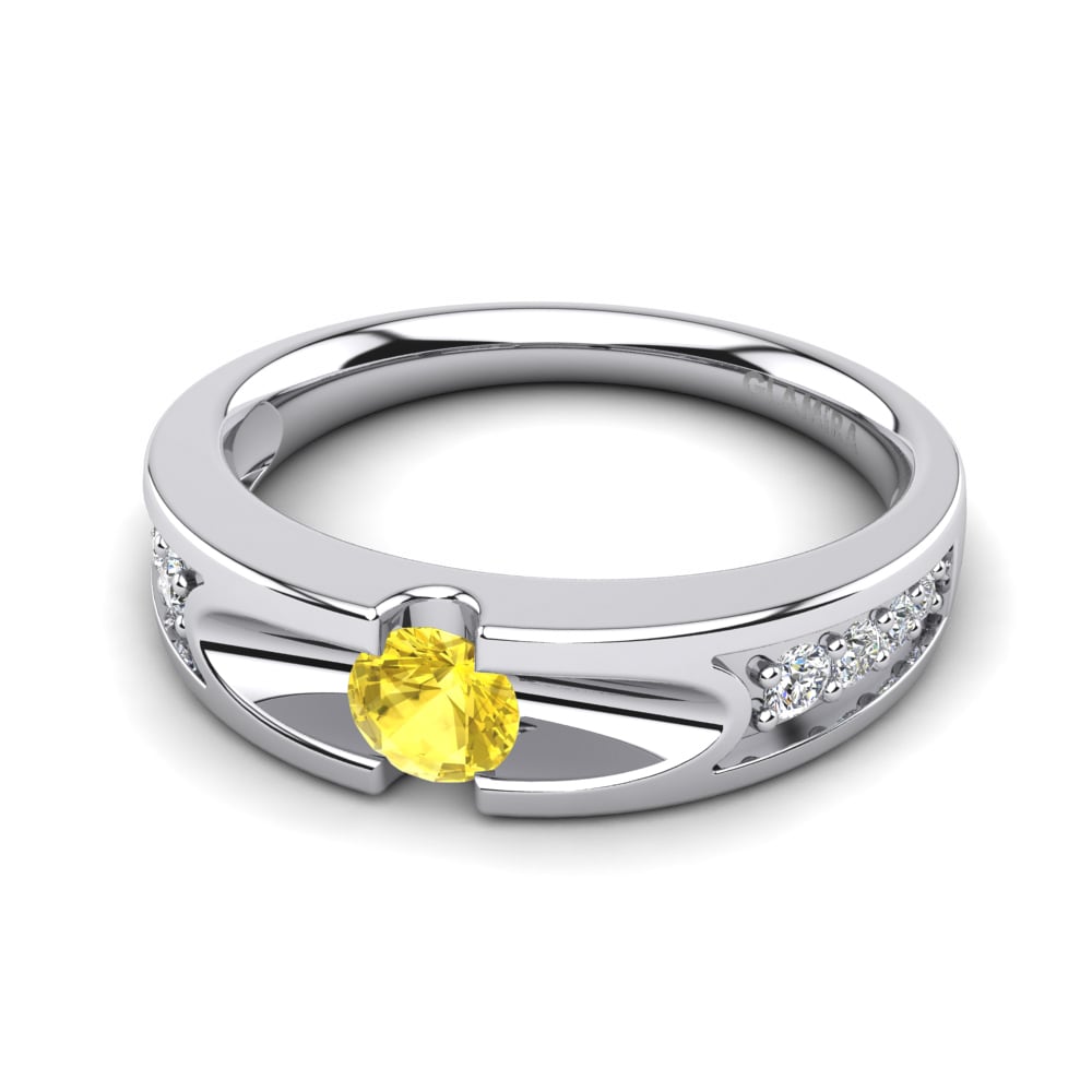 Yellow Sapphire Engagement Ring Clarinda
