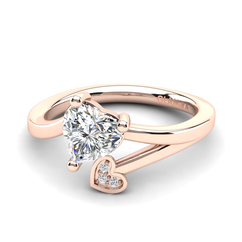 14ct Rose Gold Ring Clematis