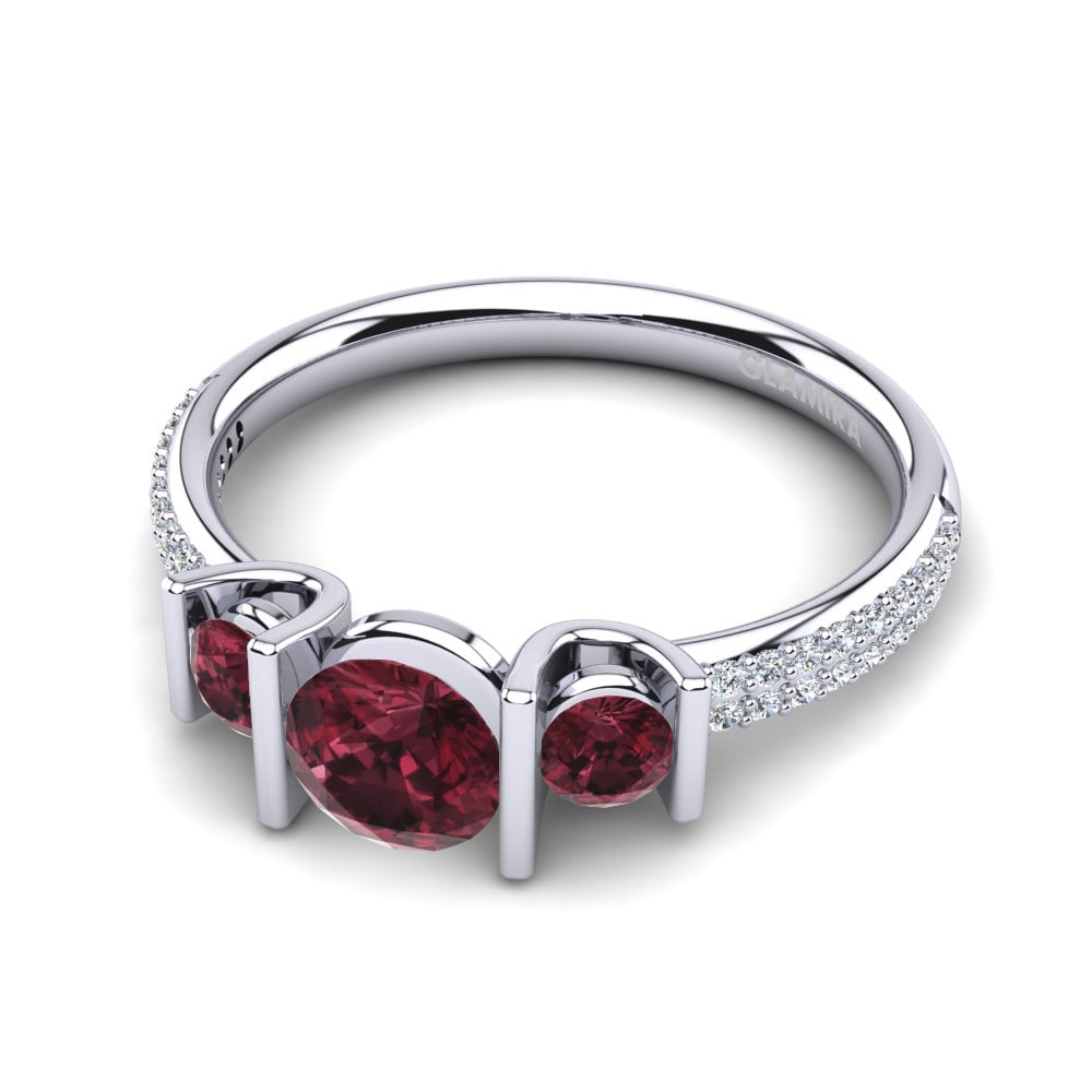 Garnet Engagement Ring Cotta