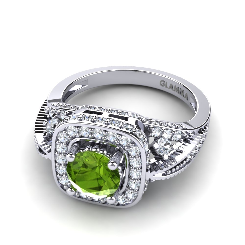 Peridot Bridal Set Splendiferous Ring A