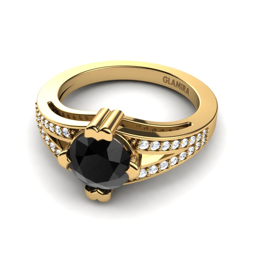 Ónix Negro Set de Anillos Clover Anillo A