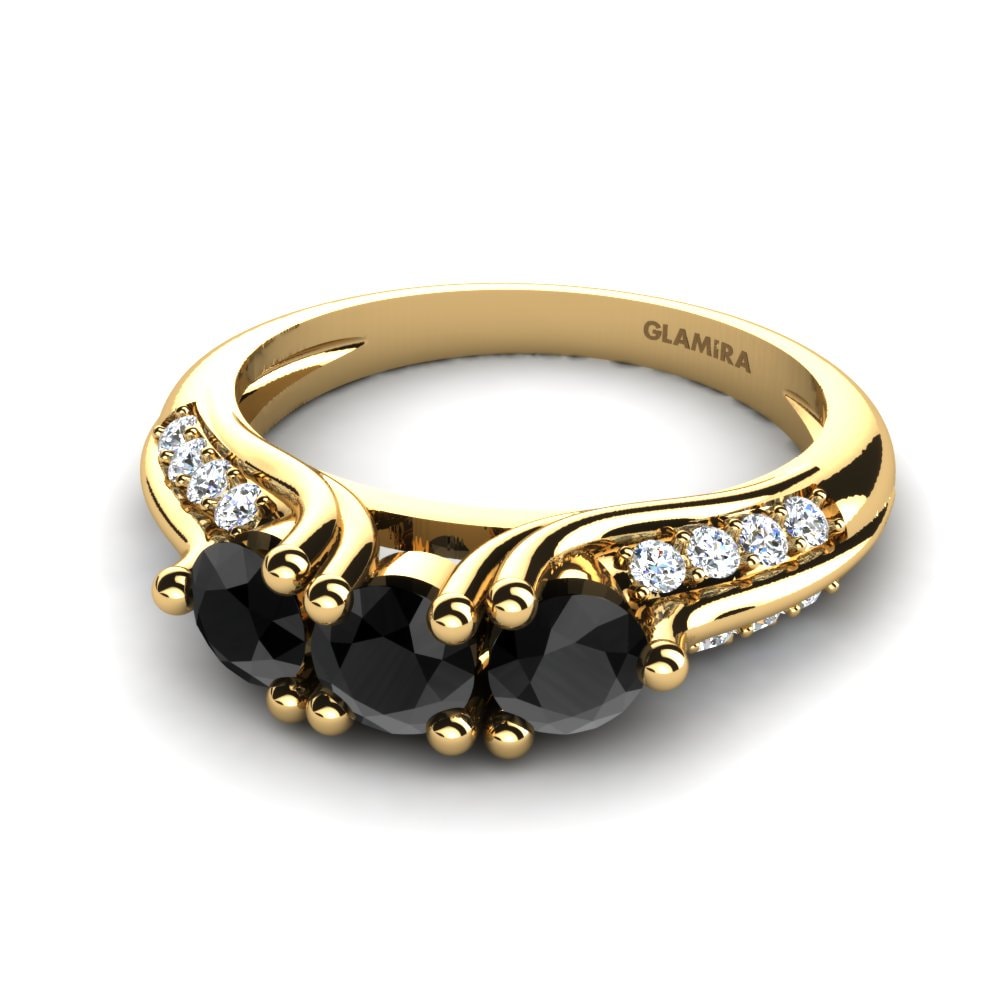 Black Onyx Bridal Set Elegance-Ring A