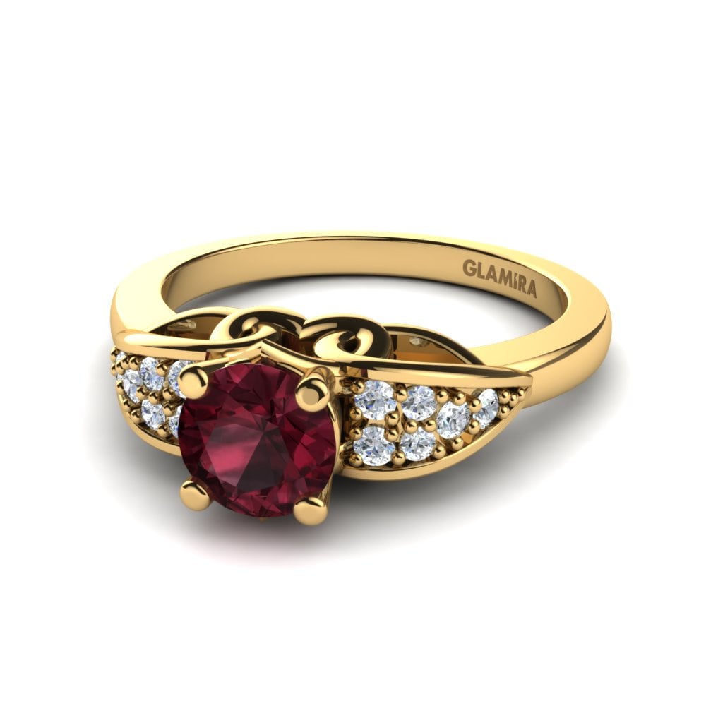 Granat Brautset Courteous Ring A