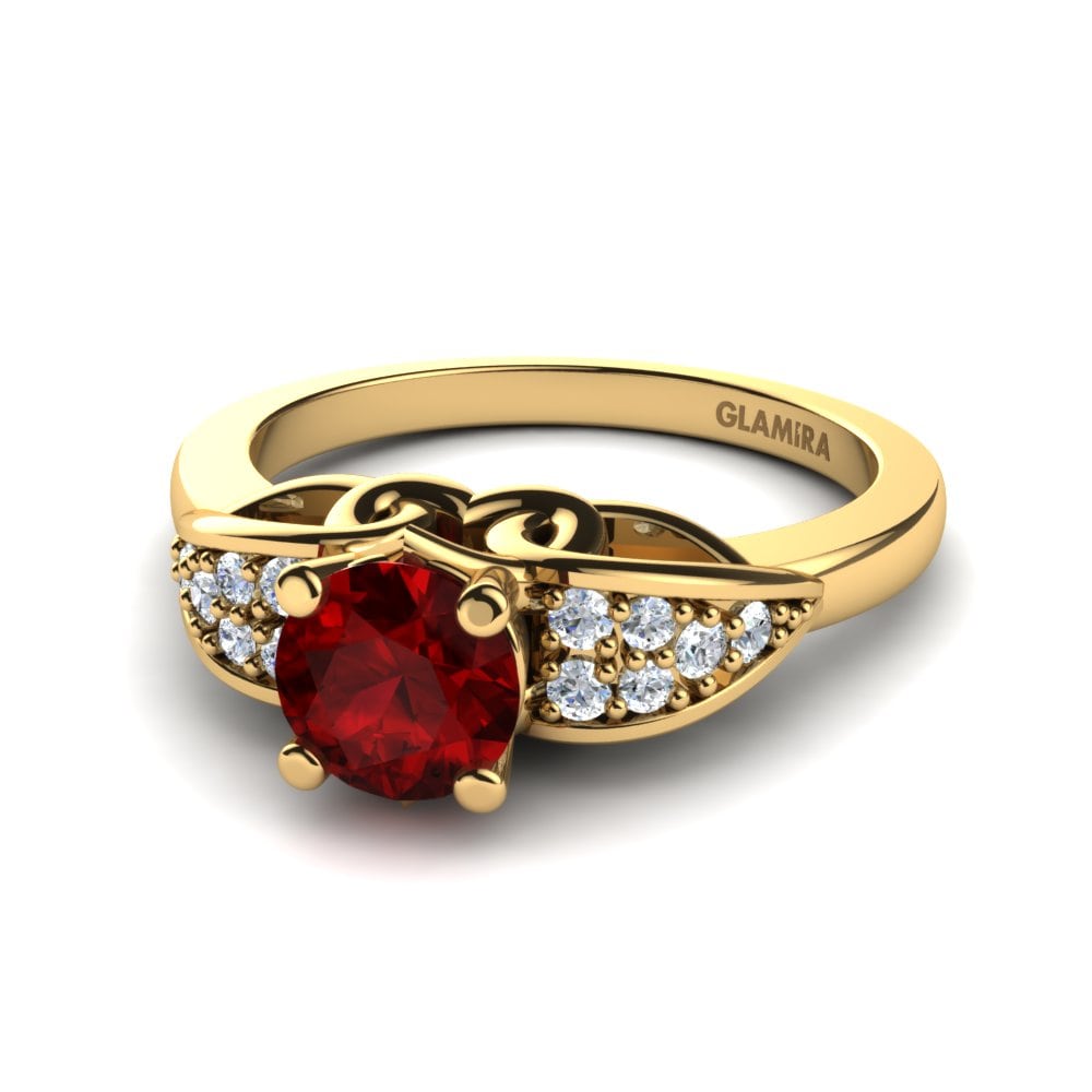 Circonita Roja Set de Anillos Courteous Anillo A