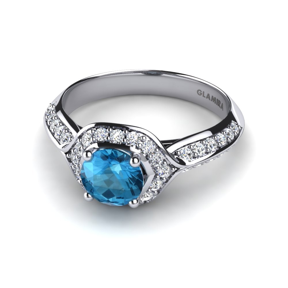 Blauer Topas Verlobungsring Cosette