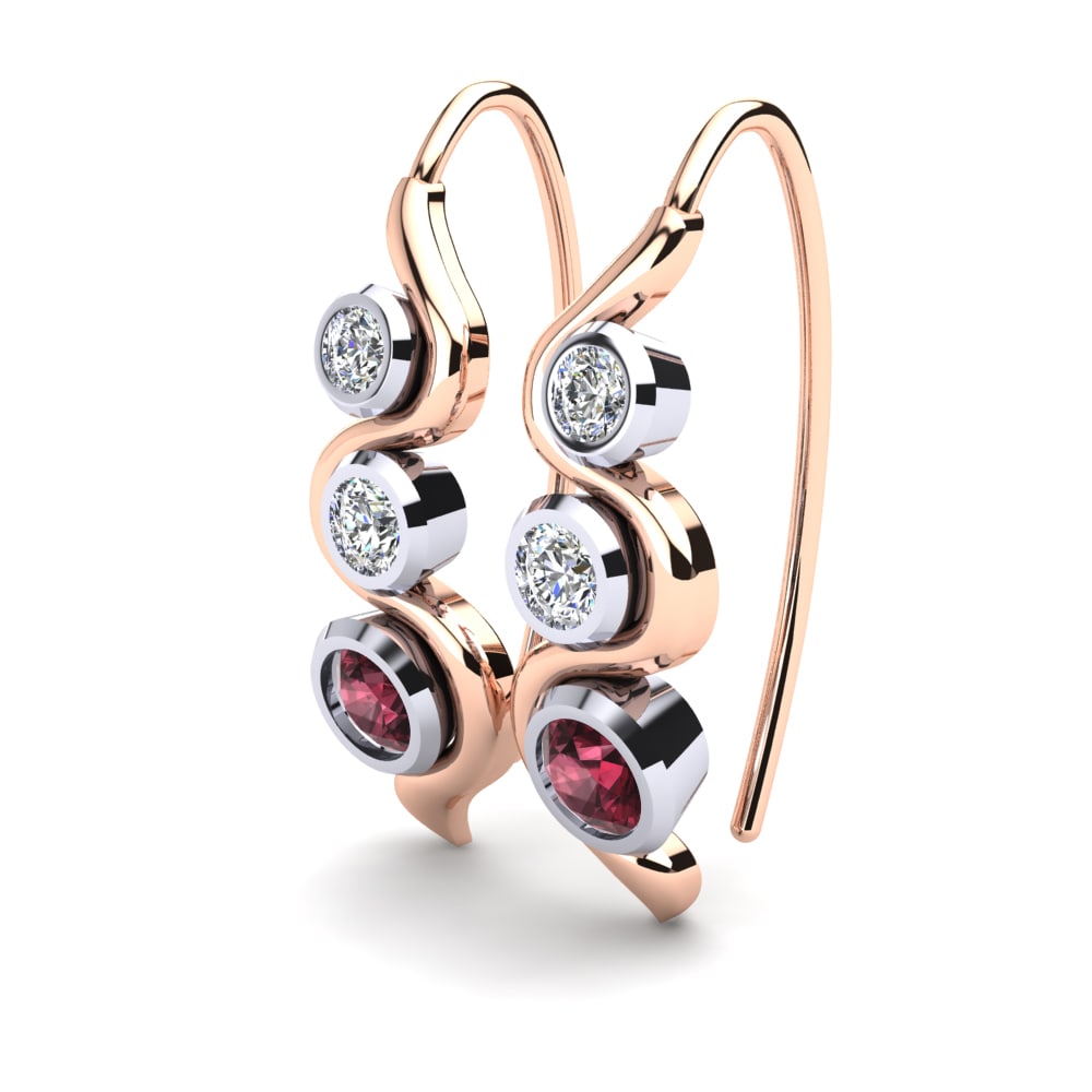 9ct Rose & White Gold Women's Earring Alair