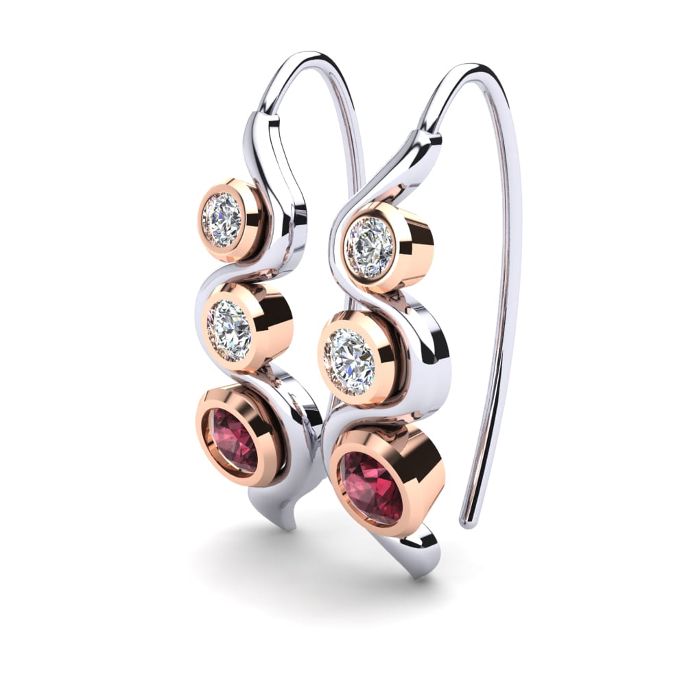 14ct White & Rose Gold Women's Earring Alair
