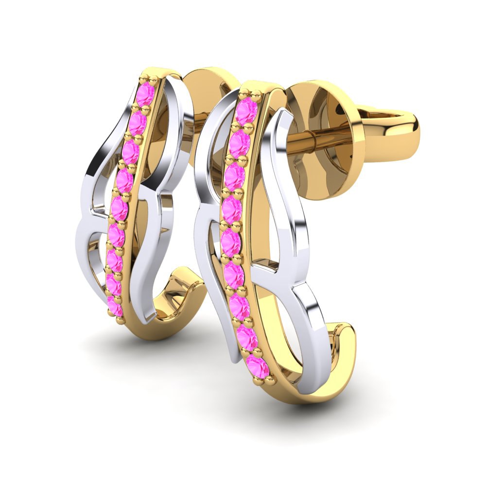 9ct Yellow & White Gold Women's Earring Alimos