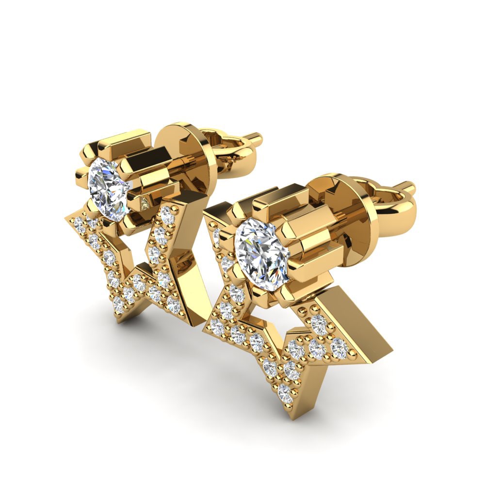 14ct Yellow Gold Women's Earring Amedee