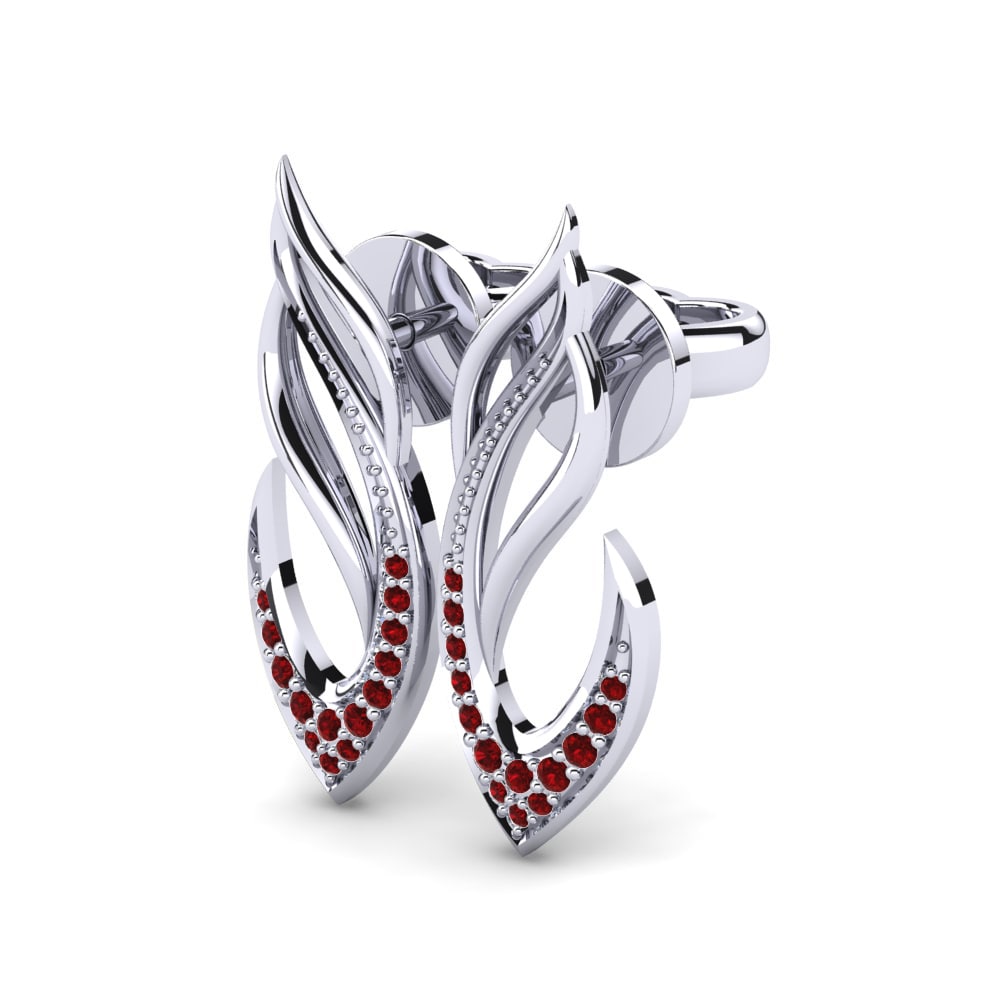 Plata 925 Rubí Pendiente de mujer Baemelys