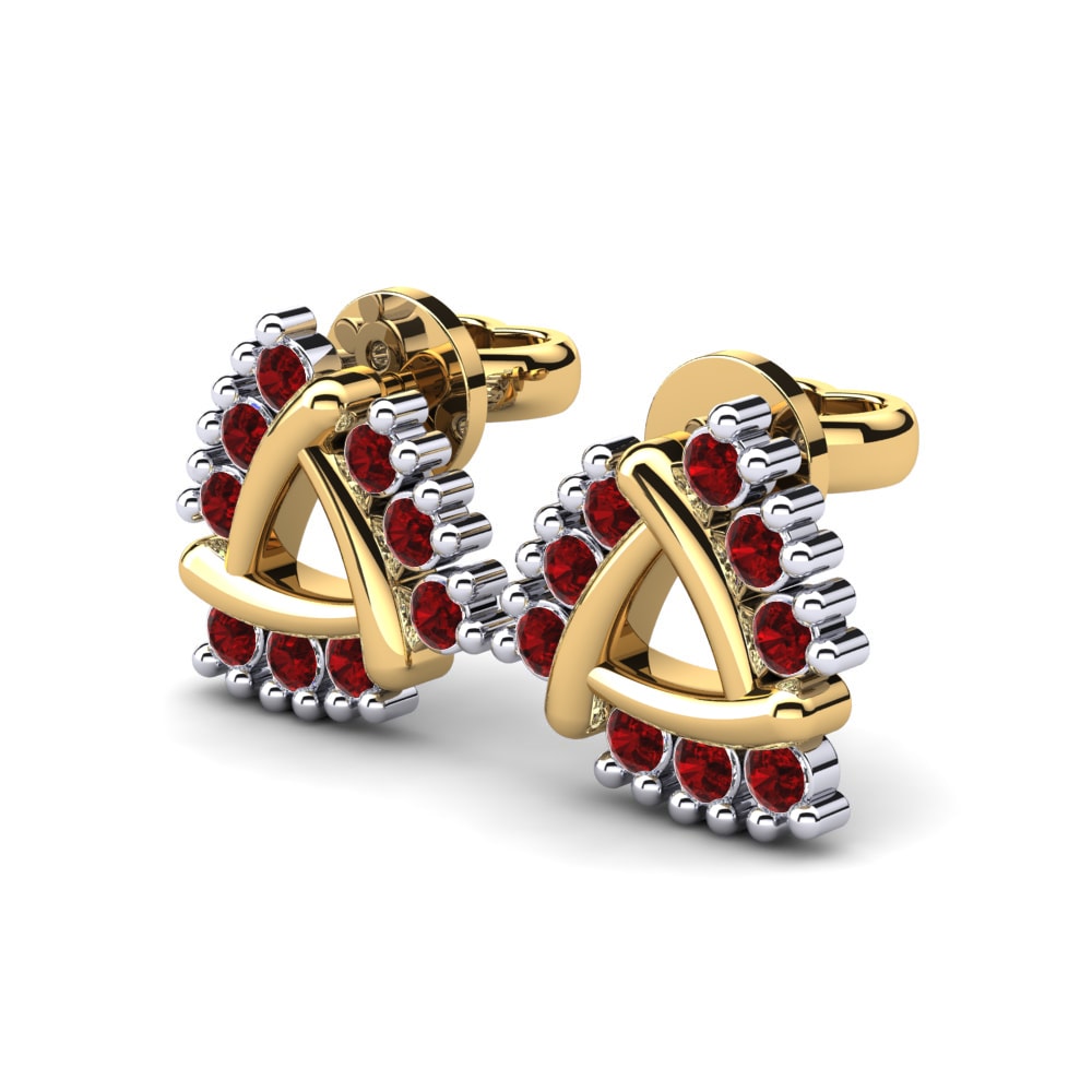 14k Oro Amarillo & Blanco Pendiente de mujer Camryn