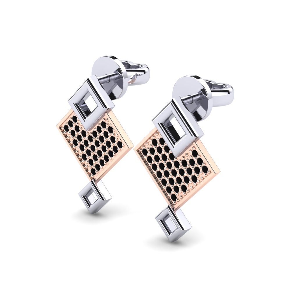 18ct White & Rose Gold Women's Earring Carresy