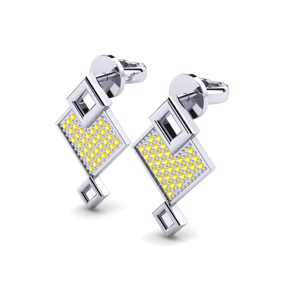 Gelber Saphir Damen ohrring Carresy
