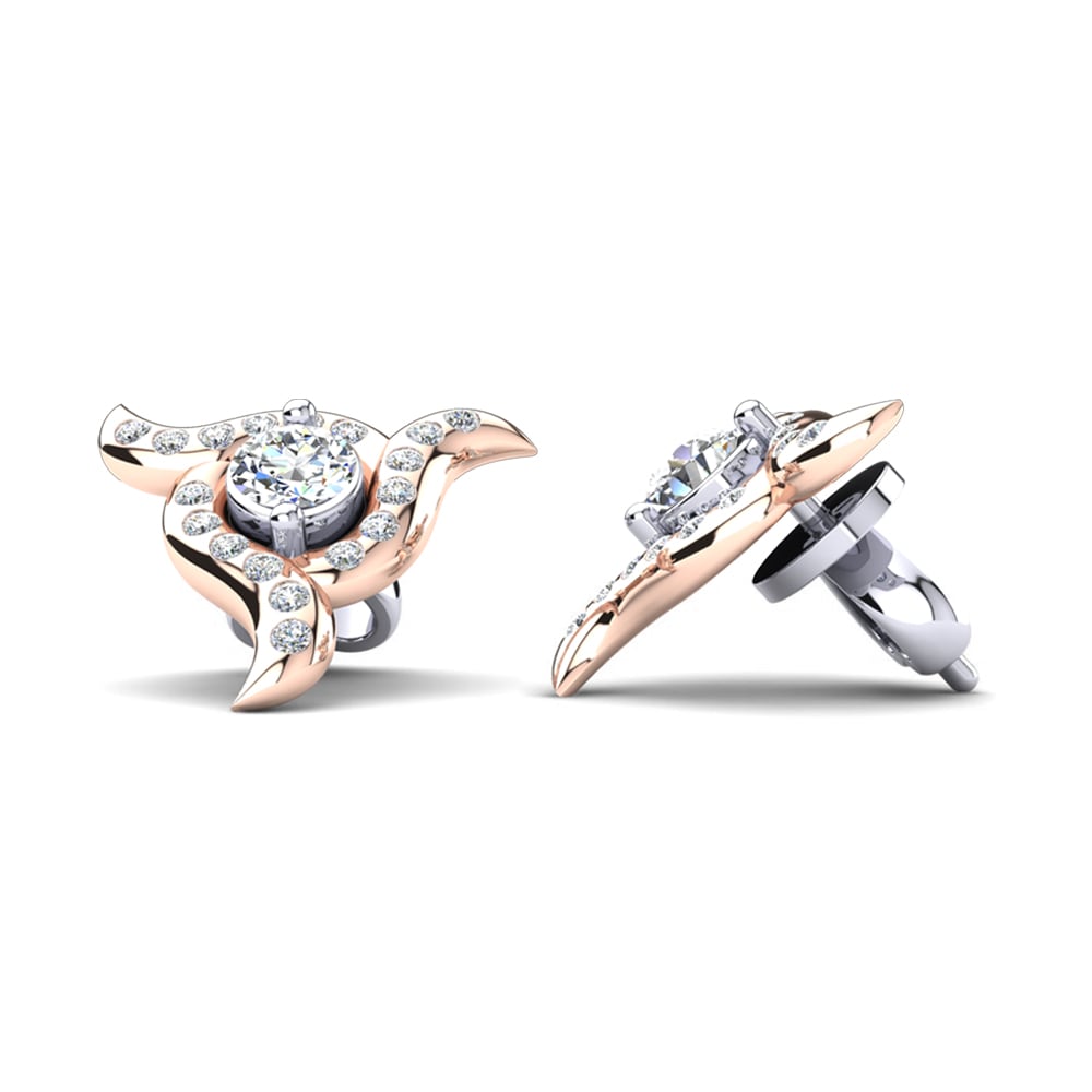 18ct Rose & White Gold Women's Earring Clementina