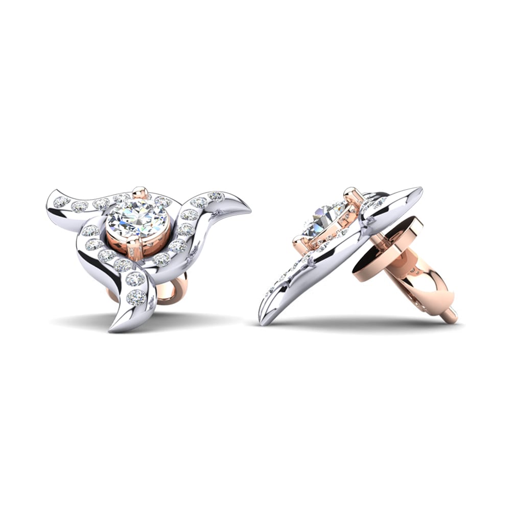 18ct White & Rose Gold Women's Earring Clementina