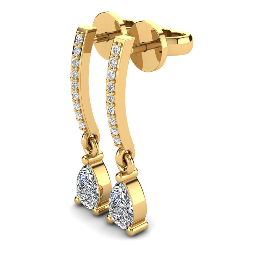 9k Oro Amarillo Moissanita Pendiente de mujer Denise