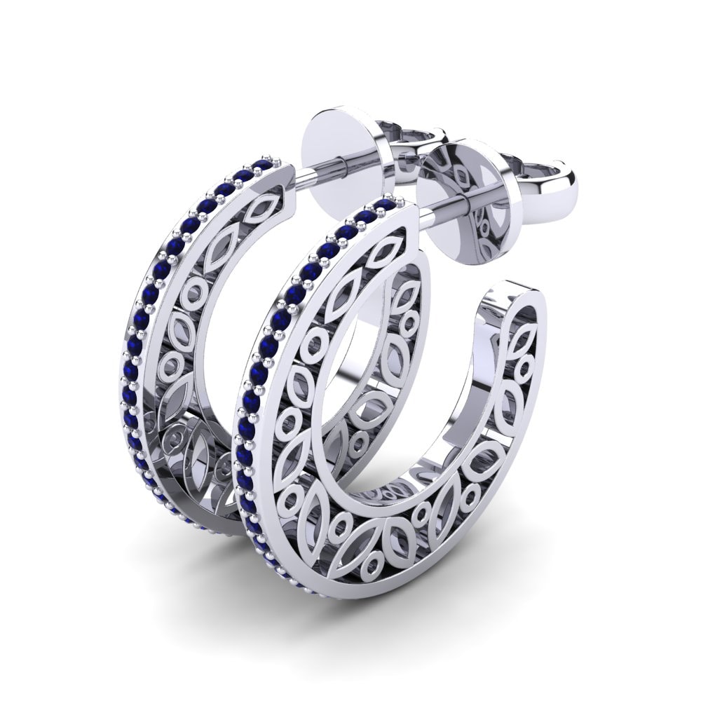 Dark Blue Zirconia Women's Earring Elettra