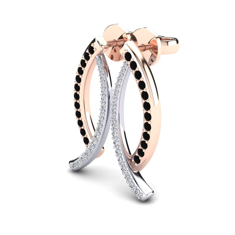 9k Oro Rosa & Blanco Pendiente de mujer Giannitsa