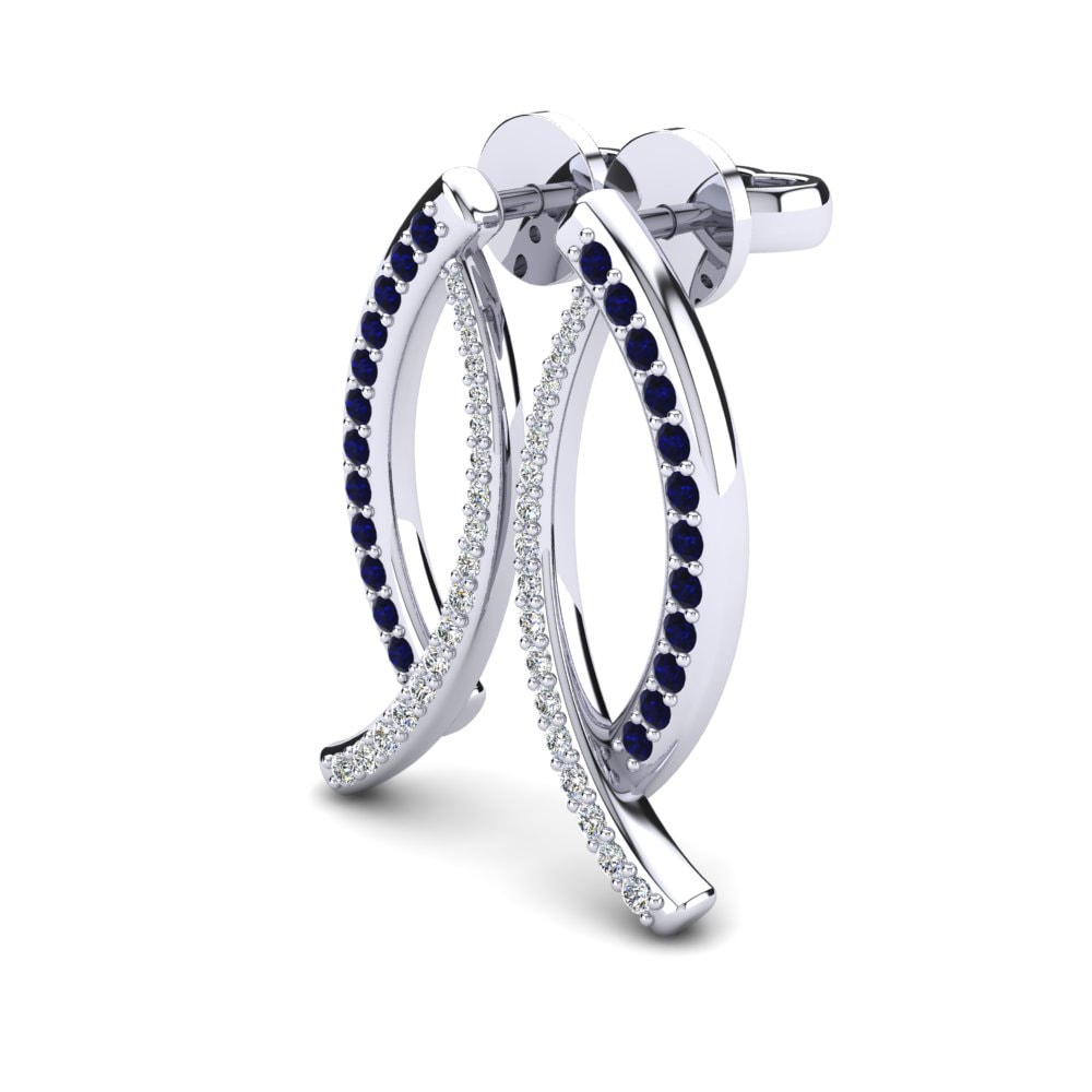 Dark Blue Zirconia Women's Earring Giannitsa