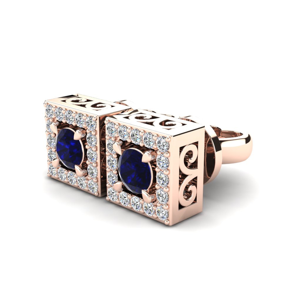 Dark Blue Zirconia Women's Earring Ginevra
