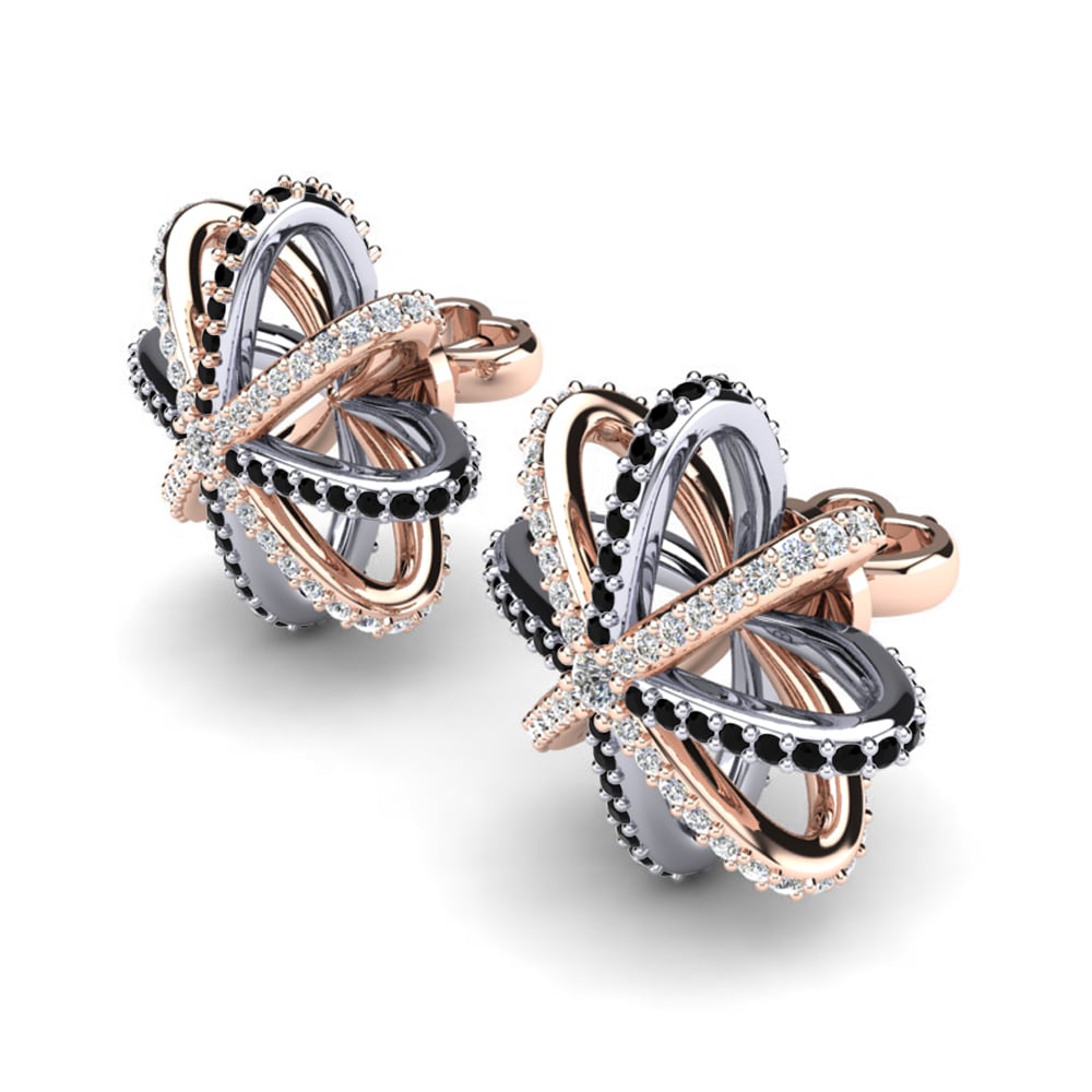 14ct Rose / White Gold Women's Earring Livadeia