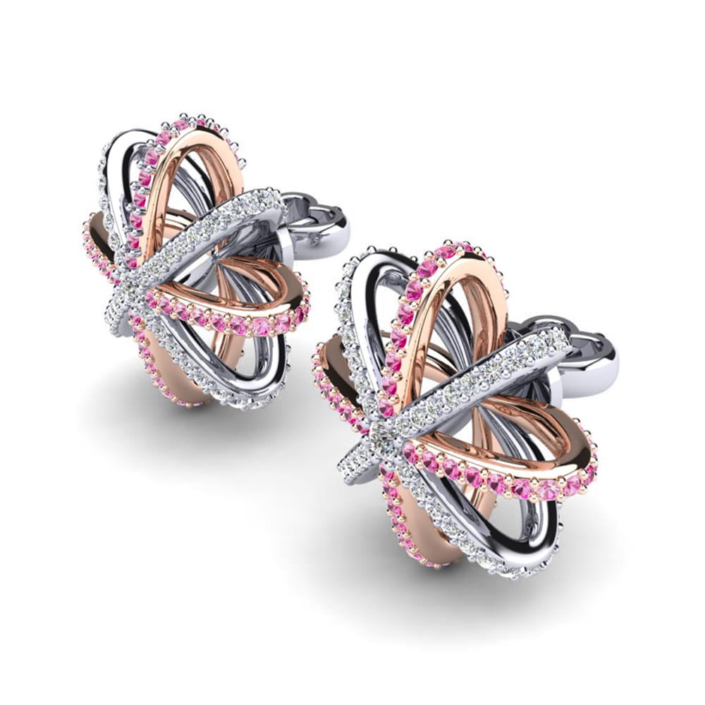 Đá Tourmaline Hồng / Bích tỷ Bông tai nữ Livadeia