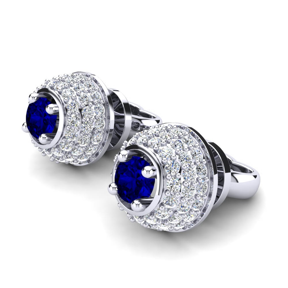 Dark Blue Zirconia Women's Earring Loenarda