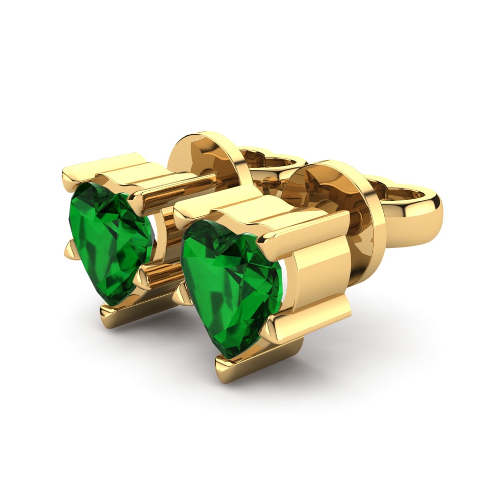 Corazón Circonita Verde Pendiente de mujer Luigia