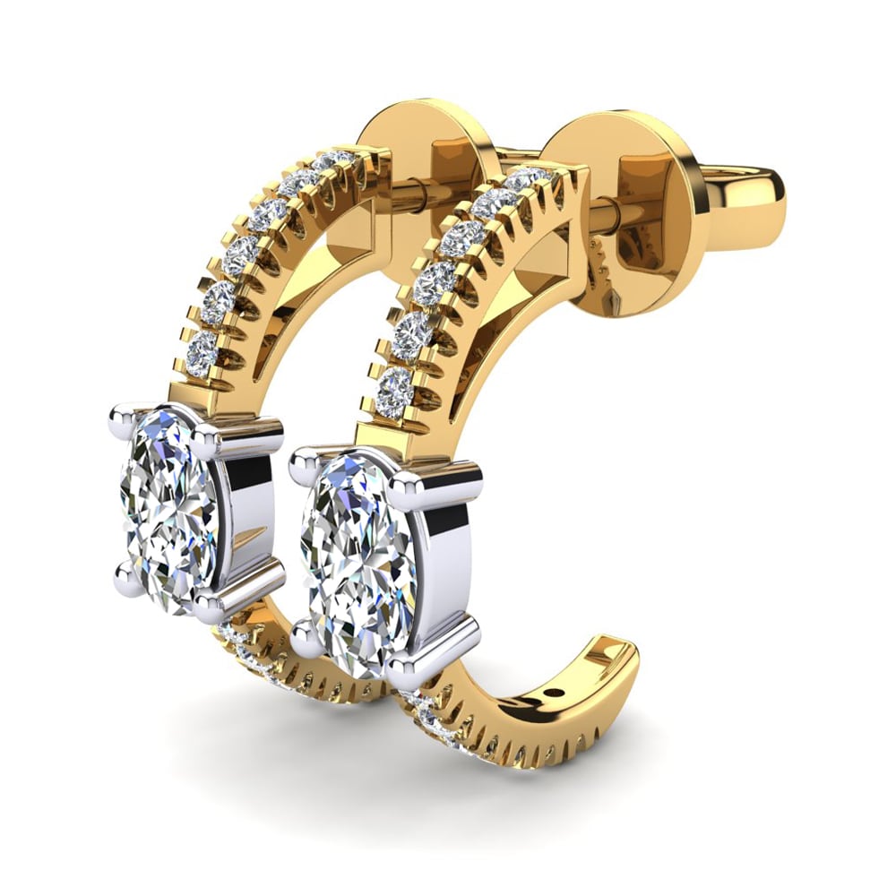 18k Oro Amarillo & Blanco Pendiente de mujer Martina