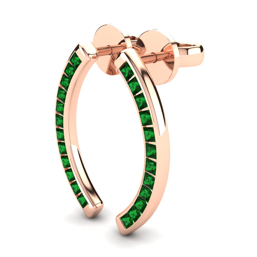 14k Oro Rosa Princesa Pendiente de mujer Megara