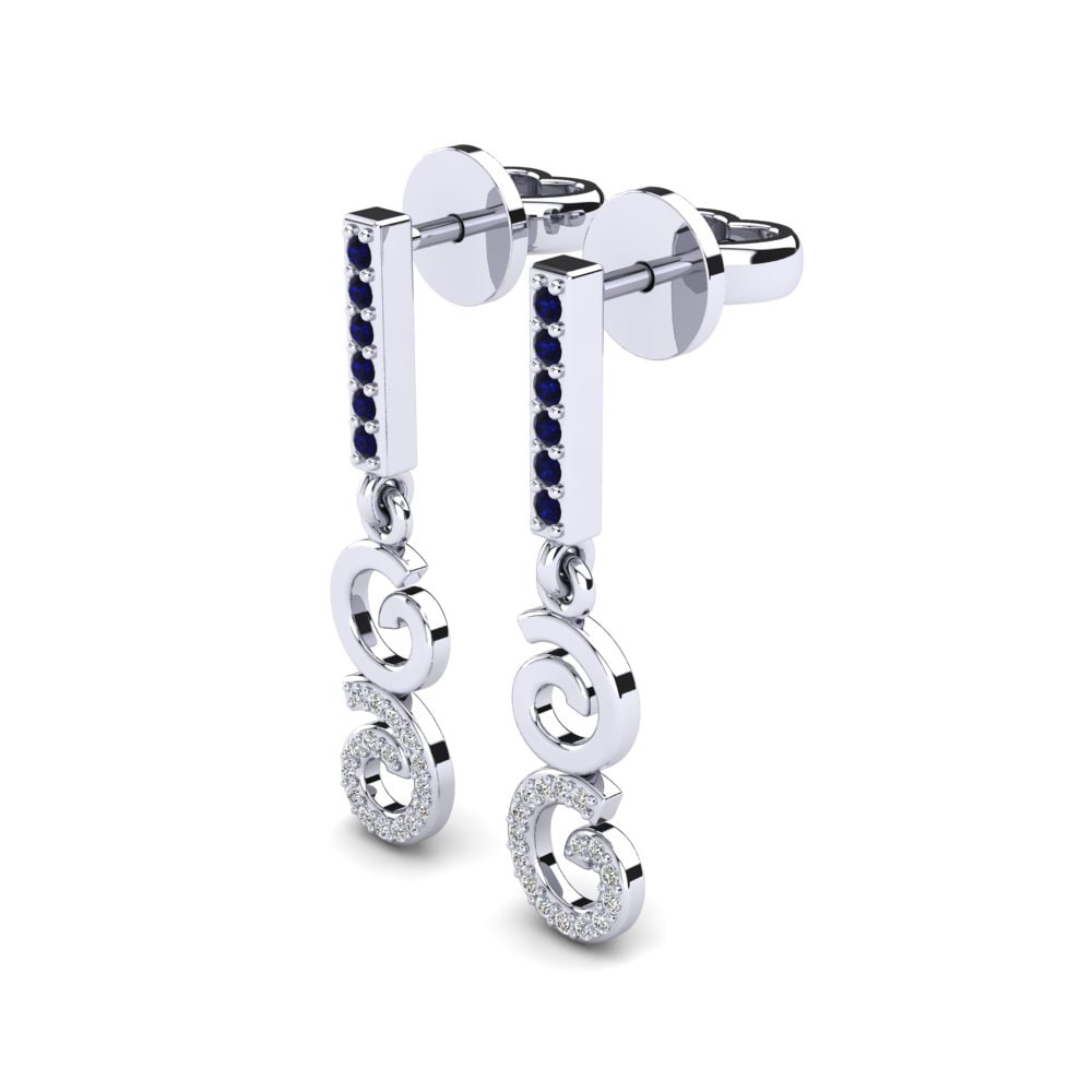 Dark Blue Zirconia Women's Earring Orietta