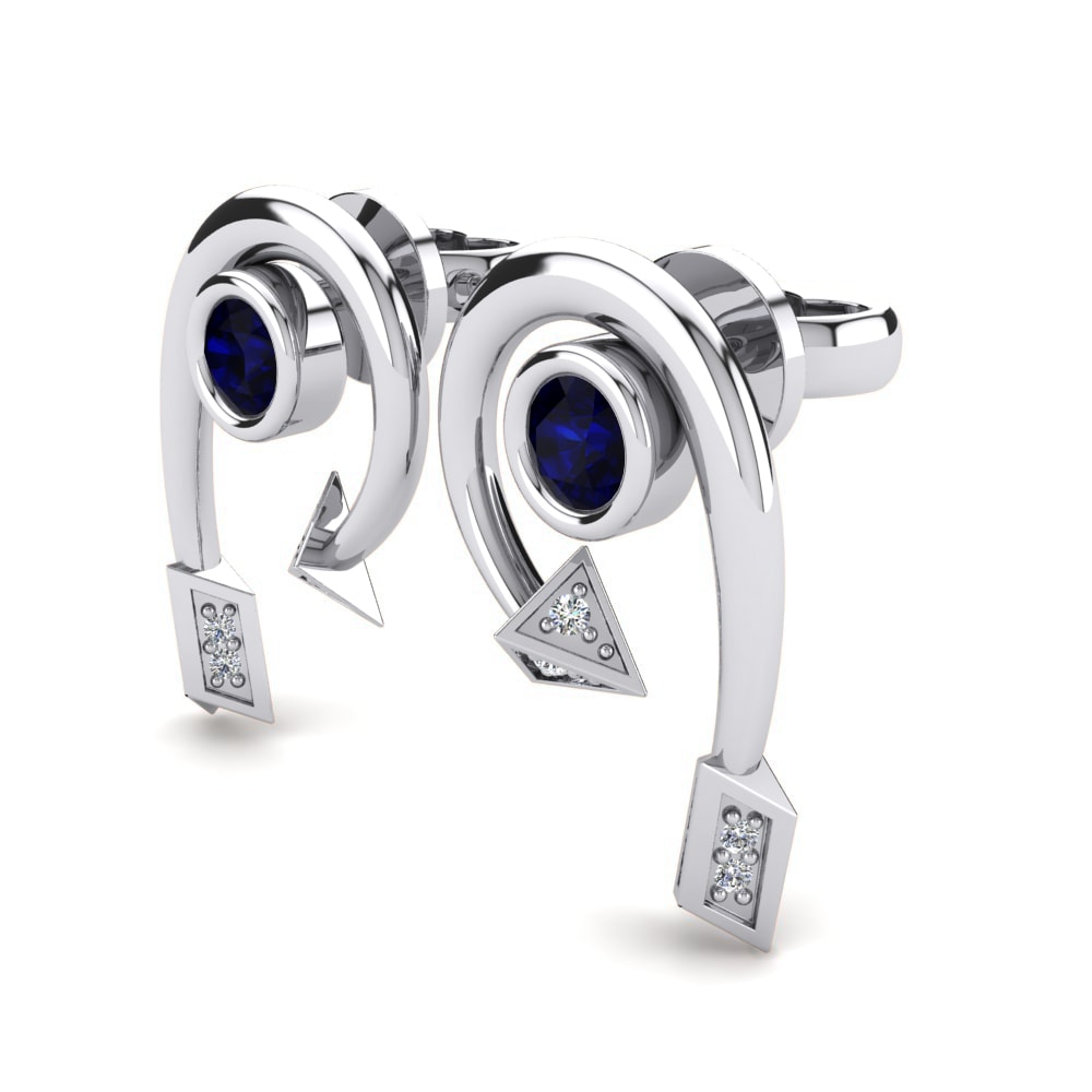 Dark Blue Zirconia Women's Earring Paola