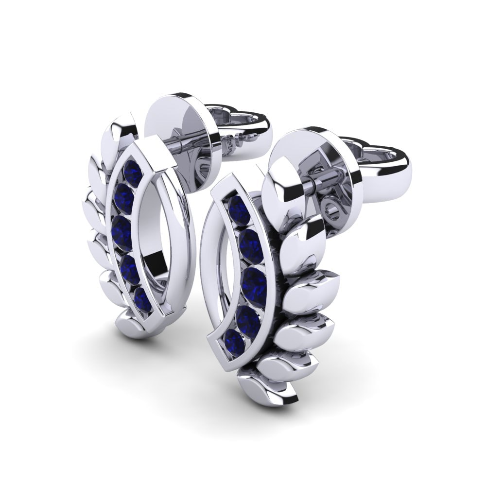 Donker Blauwe Zirkoon Dames Oorbellen Sypery