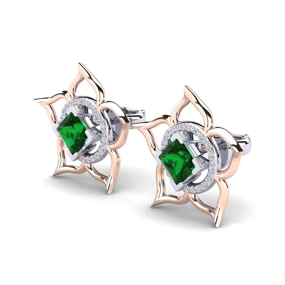 Đá Zirconia Xanh Bông tai nữ Thebes