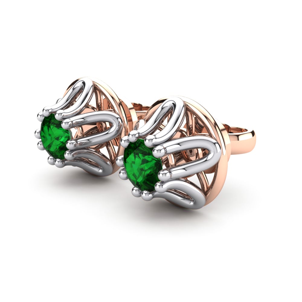9ct Rose & White Gold Women's Earring Vania