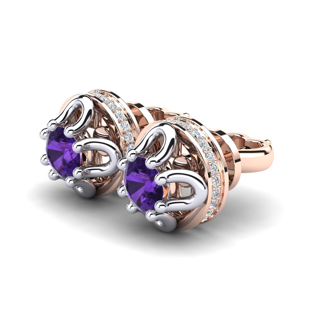 Améthyste Boucle d'oreille femme Vittoria