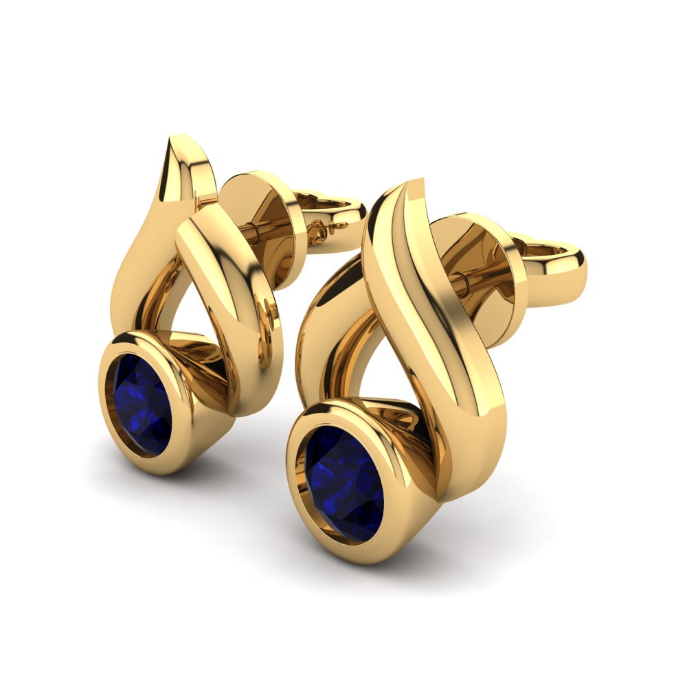 Dark Blue Zirconia Women's Earring Zyon