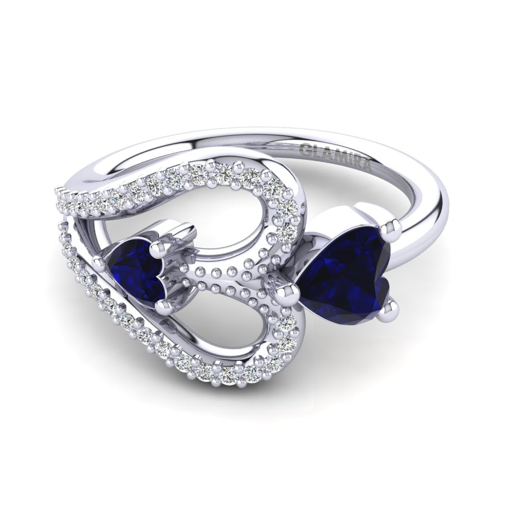 Corazón Zafiro Anillo Danaja