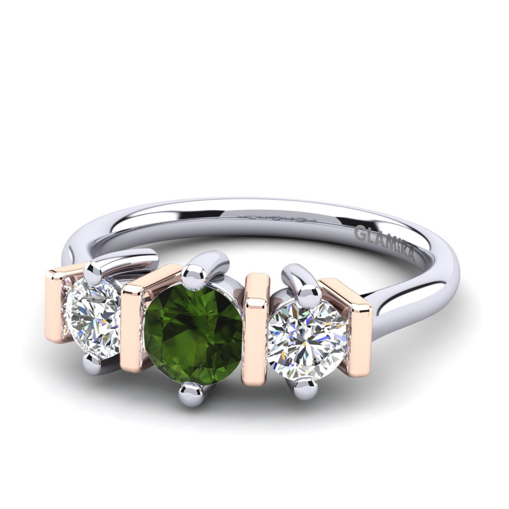 Green Tourmaline Engagement Ring Dorina