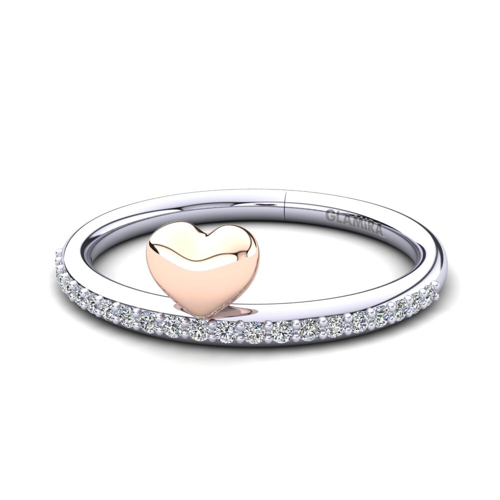 9k White & Rose Gold Knuckle Ring Dorlisa