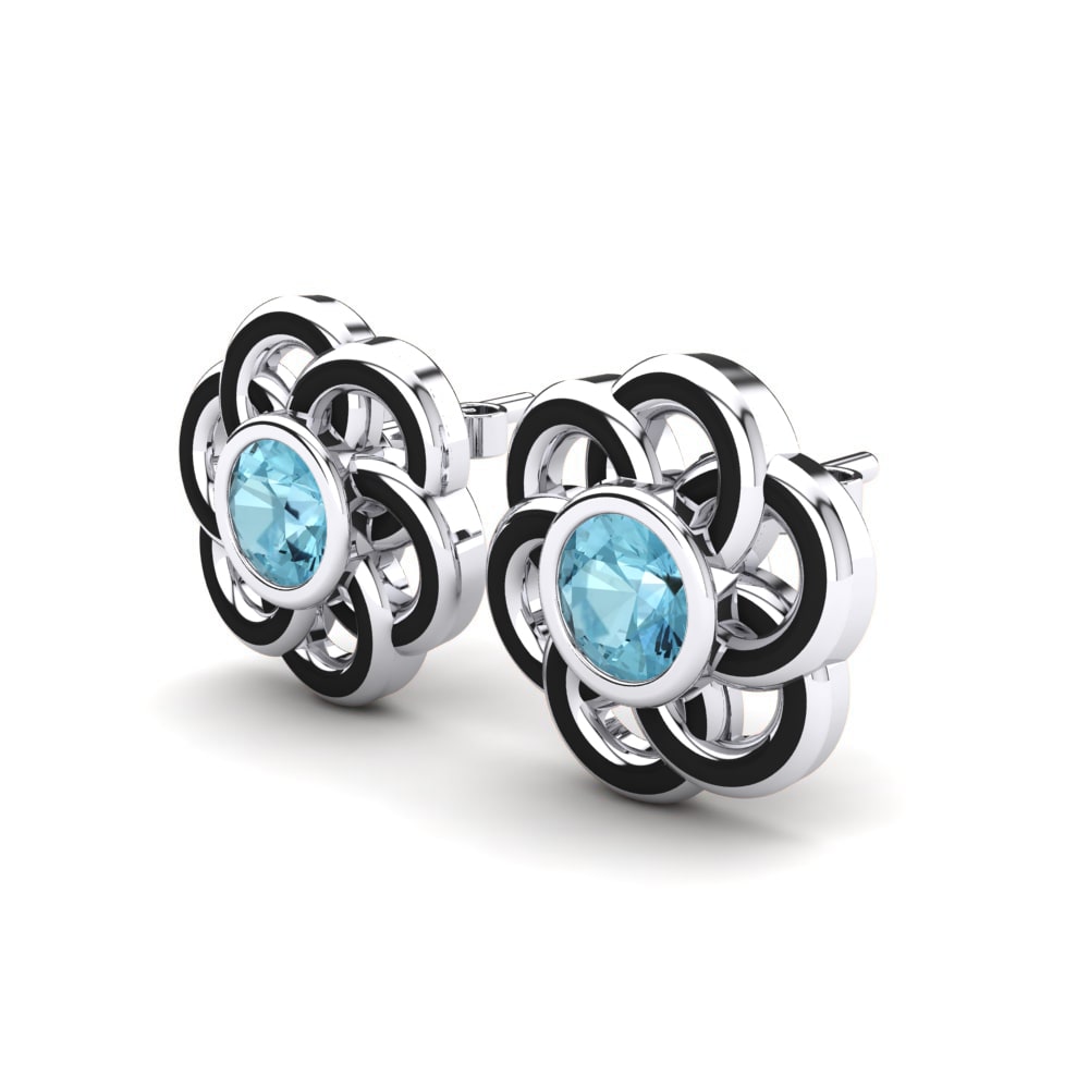 Aigue-marine Boucle d'oreille femme Duhter