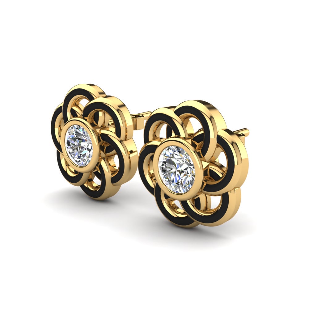 18ct Yellow Gold Women's Earring Duhter