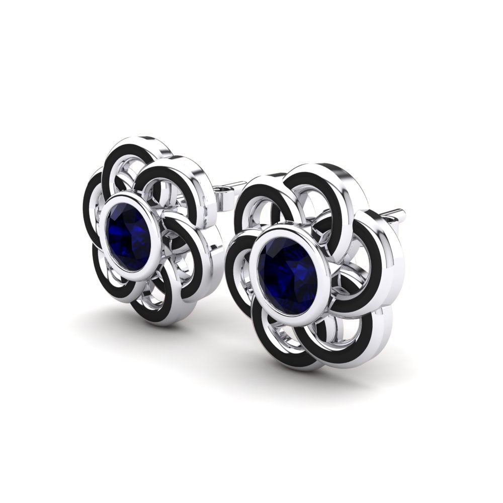 Dark Blue Zirconia Women's Earring Duhter