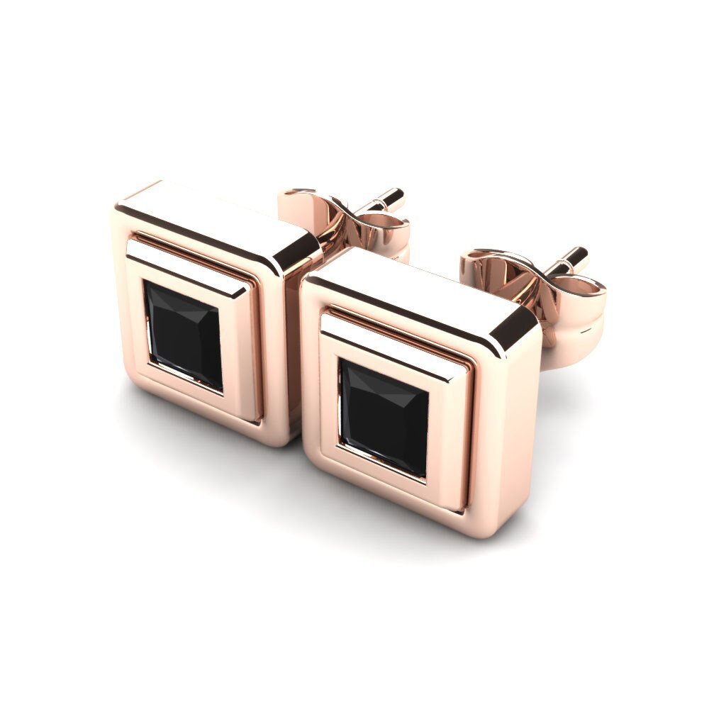 14k Oro Rosa Princesa Pendiente de mujer Ayame